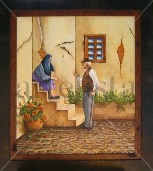 AMISTAD Oil Canvas Figure Painting