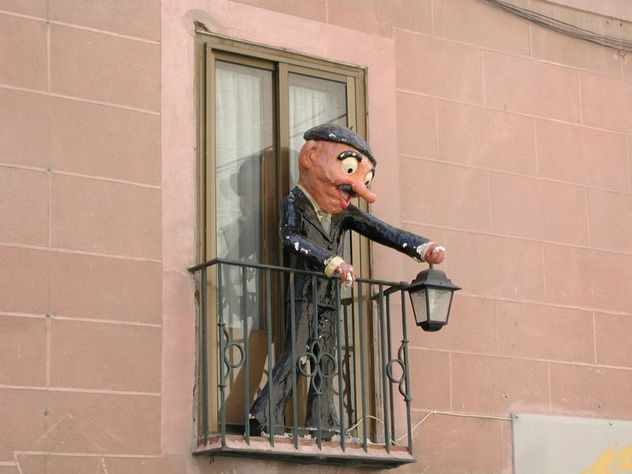 at the balcony