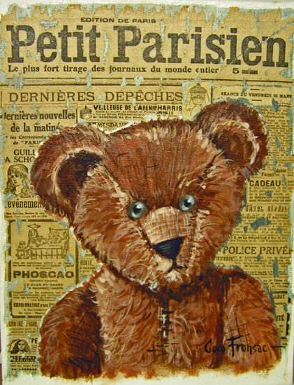 teddy bear Óleo Lienzo