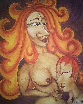 Ella quiere mas... Acrylic Canvas Figure Painting