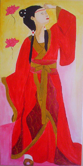 Turandot with Lotus Acrylic Canvas Landscaping