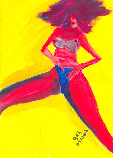 Vítreo Acrylic Paper Figure Painting