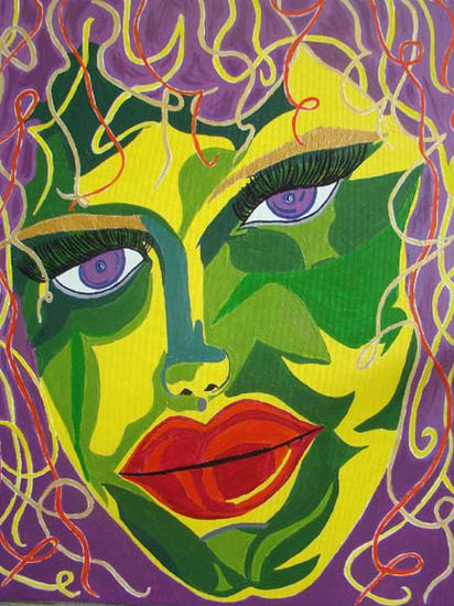 mardigras Acrylic Canvas Portrait