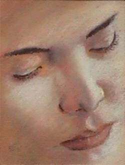 Rostro Pastel Papel Retrato