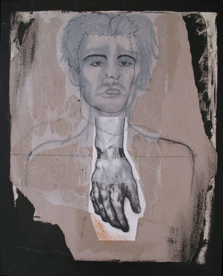 Someone I Know nº7 Mixed media Paper Figure Painting