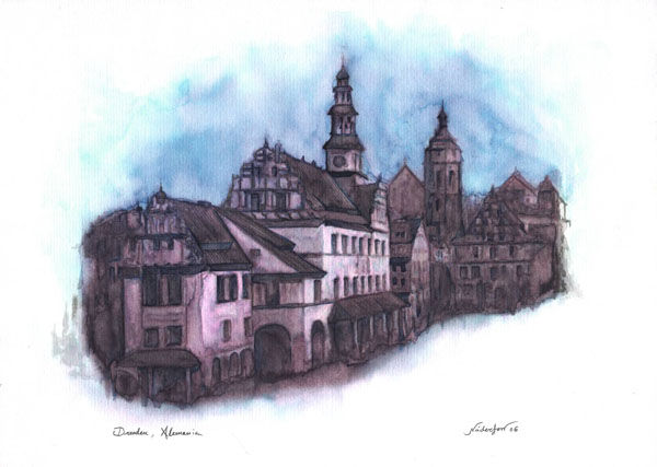 Dresden, Alemania Watercolour Paper Landscaping