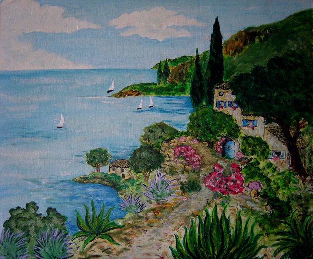 Borde de mer provençal Oil Canvas