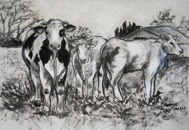 Vaches Pastel Paper