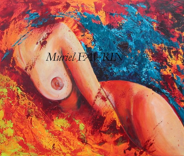 LES ORANGES BLEUES Oil Canvas Nude Paintings