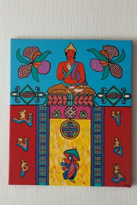 Om mani padme hum Acrylic Canvas Others