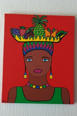 karukera Acrylic Canvas Figure Painting