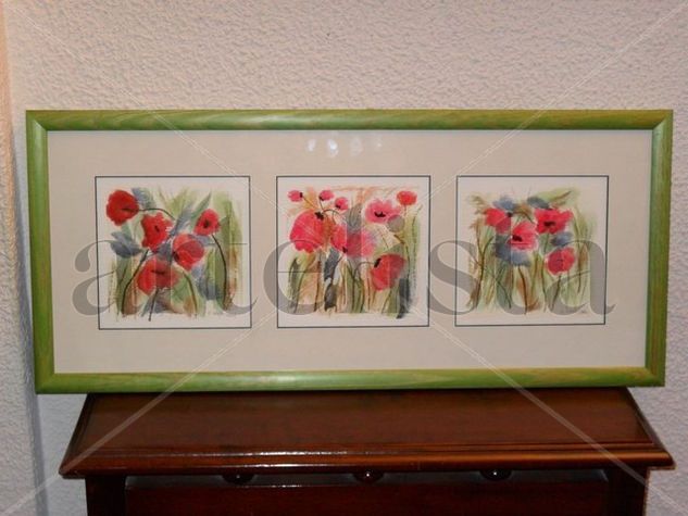 AMAPOLAS Watercolour Card Floral Painting