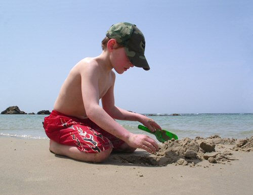 Boy on the beach 1	
