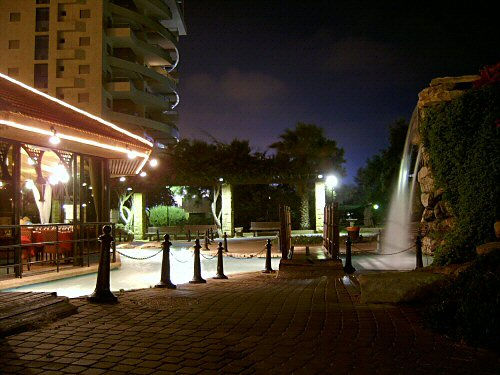Cafe near waterfall	