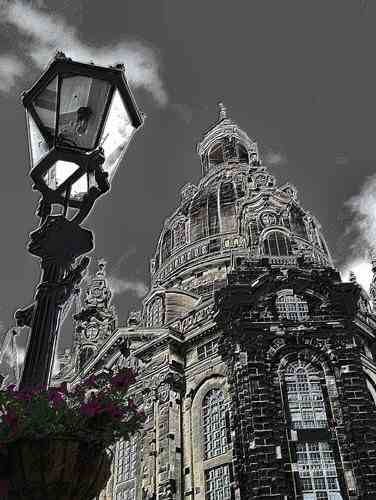 Dresden Fraun Kirhe church 4	 Conceptual/Abstract Black and White (Digital)