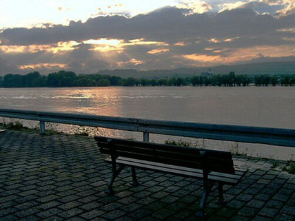 Evening on river	