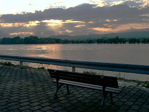 Evening on river	
