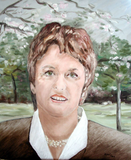 Portrait Brigitte Zypries, Bundesministerin der Justiz Óleo Lienzo Retrato