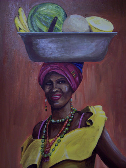 Palenquera 2 Óleo Lienzo Retrato