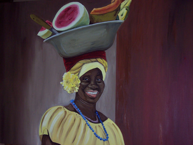 Palenquera 4 Oil Canvas Portrait