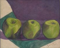 manzanas verdes Oil Canvas Still Life Paintings