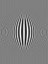 Op Art Bulging Vertical Stripes Black and White One