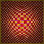 Op Art Expand One Red Yellow