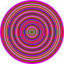 Op Art Homage to CT Multicolor Concentric Circles Two