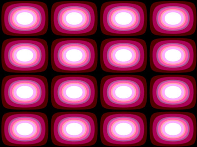 Op Art Magenta Violet Brown Blobs