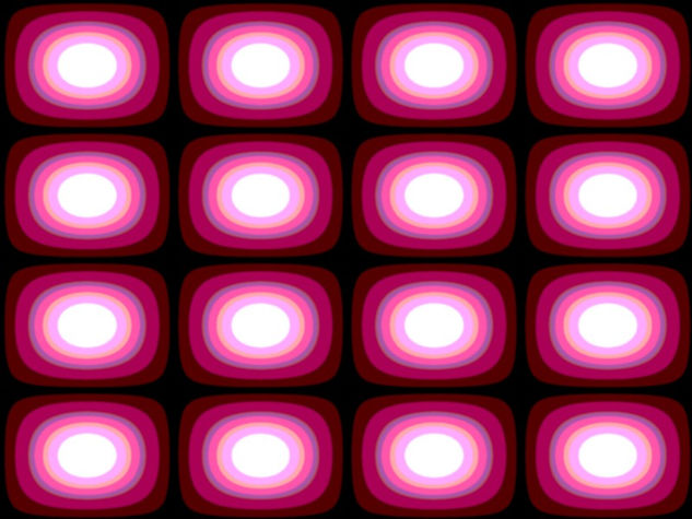 Op Art Magenta Violet Brown Blobs 