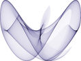 Op Art Sine Curves One Blue
