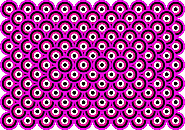 Op Art Thousand Eyes Purple White Black with Stroke