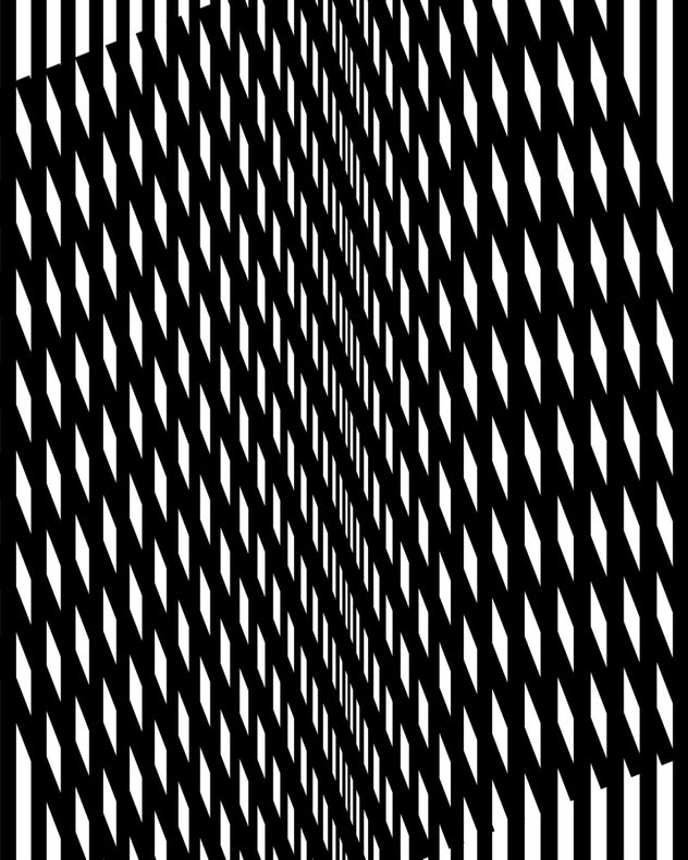 Op Art Vertical Moire Two