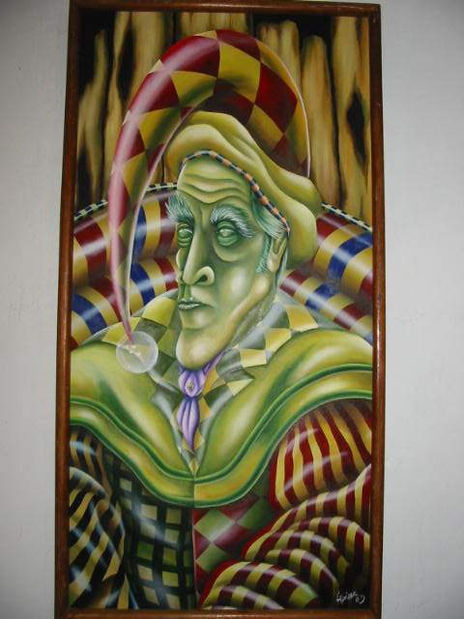 Arlequin sentado