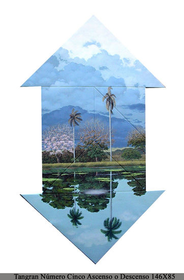 ´´tangram#5-ascenso o descenso´´ Oil Canvas Landscaping