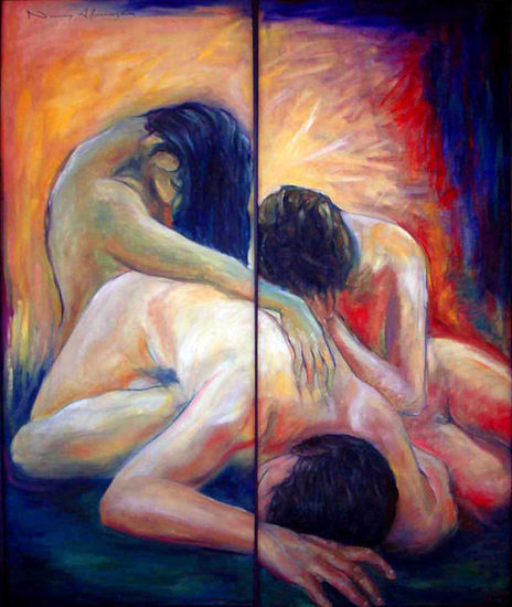 Dividido Oil Canvas Nude Paintings