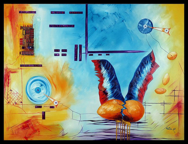 Broken egg in the virtual world