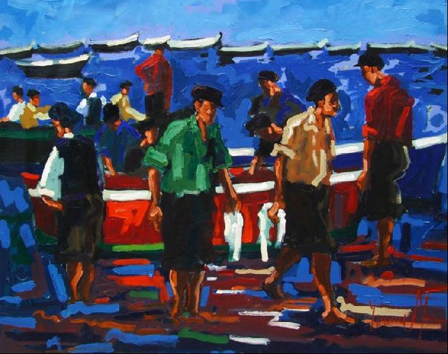 Fishermen Oil Canvas