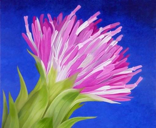 Esplendor en Cirsium Óleo Tabla Floral