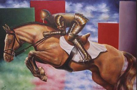 serie jinete invisible (caballo uno) Oil Canvas Figure Painting