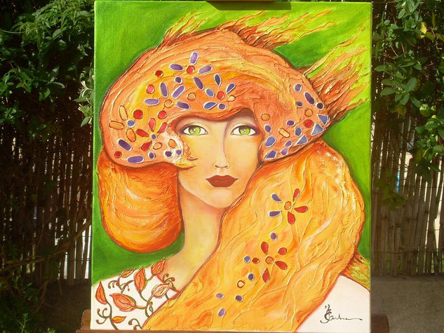 femme nature Acrylic Canvas Figure Painting