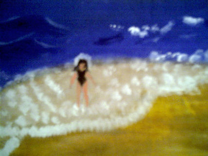 La niña en la playa
