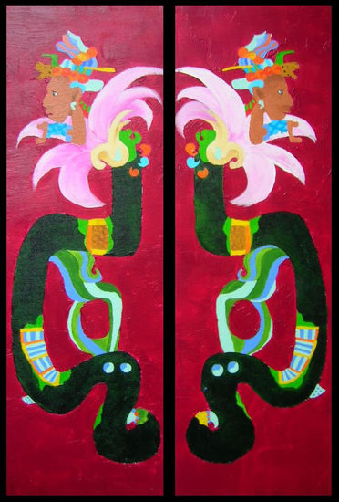 Le Serpents Fleurs Acrylic Canvas