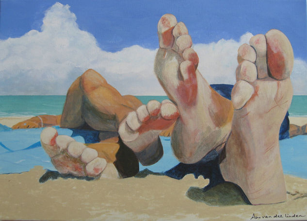 Feet Acrylic Canvas Figure Painting