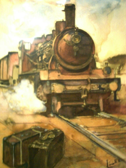 Esperando el tren