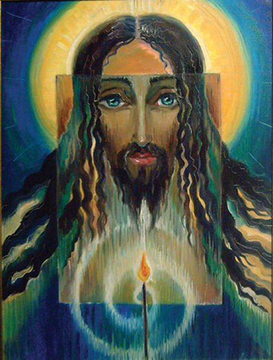 Jesus - la energia del amor Oil Canvas Portrait