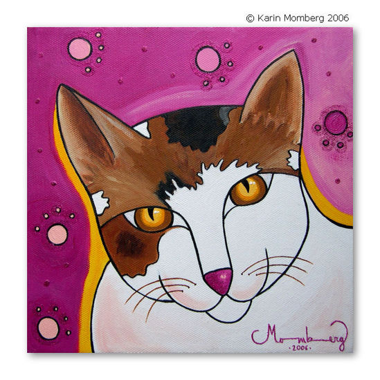 Flirt Pussy Cat Acrylic Canvas Animals