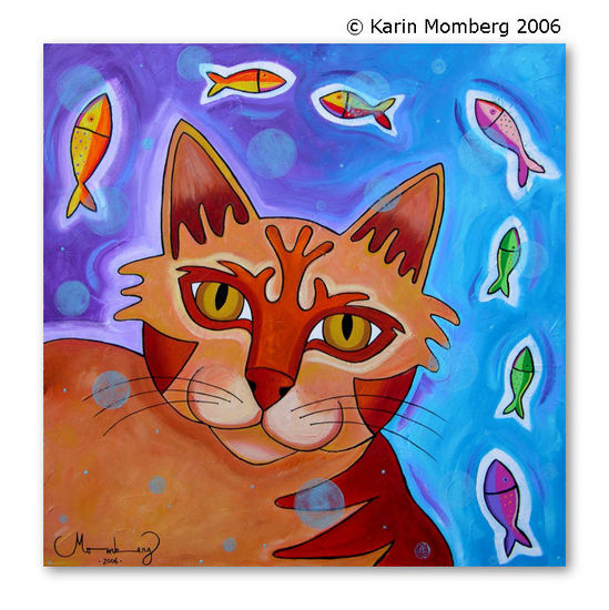 Cat Hallucinations Acrylic Canvas Animals