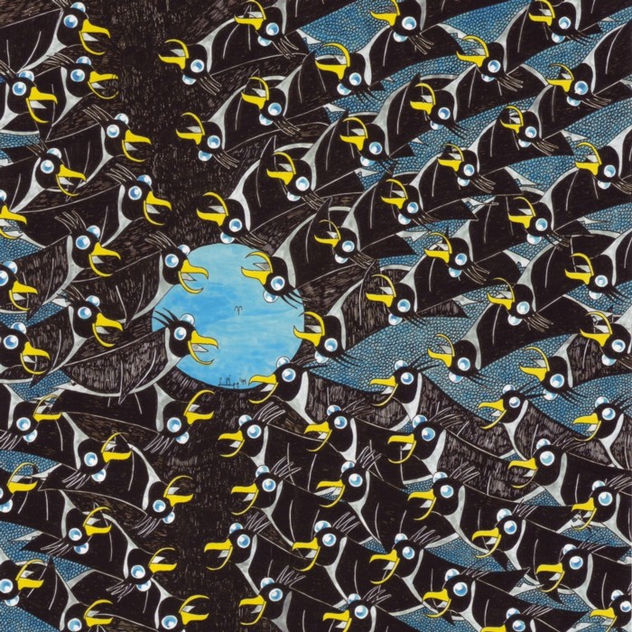 pinguini sotto la luna