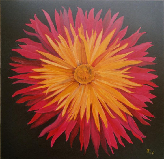 Dalia Oil Canvas Floral Painting